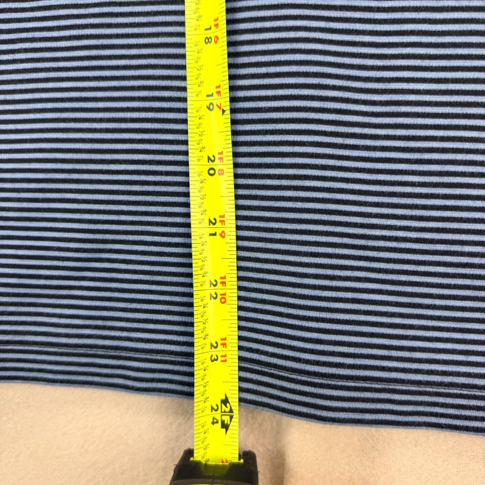 LL Bean Blue Black Striped Supima Cotton Modal Tank Top XL Regular 0WT71 - Picture 6 of 6